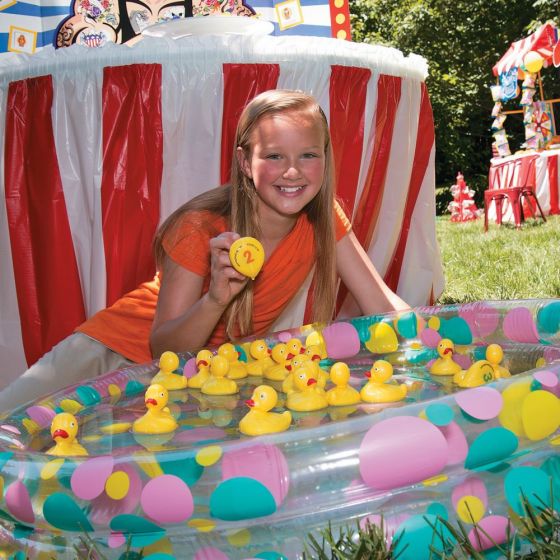 Etna Inflatable Duck Fishing Pond - Indoor/Outdoor Water Toy Party