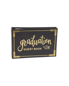 Black and Gold Graduation Guest Book