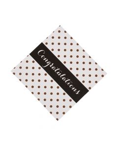 Black and Gold Graduation Luncheon Napkins
