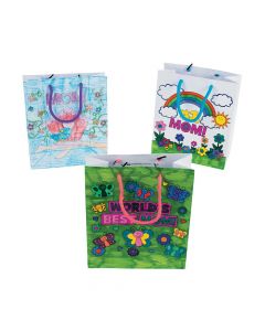 Color Your Own Mom Gift Bags