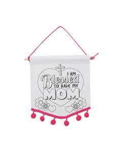 Color Your Own Religious Mother’s Day Pom-Pom Banners