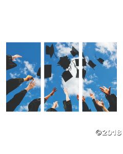 Graduation Hats Backdrop