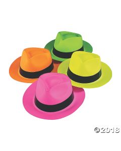 Neon Gangster Hats Assortment
