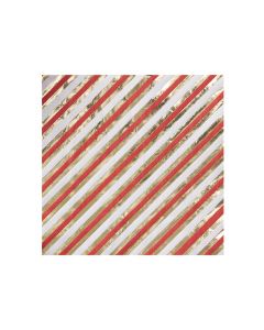 Red & Gold Striped Christmas Paper Napkin