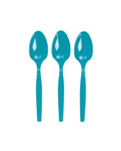 Turquoise Plastic Spoons